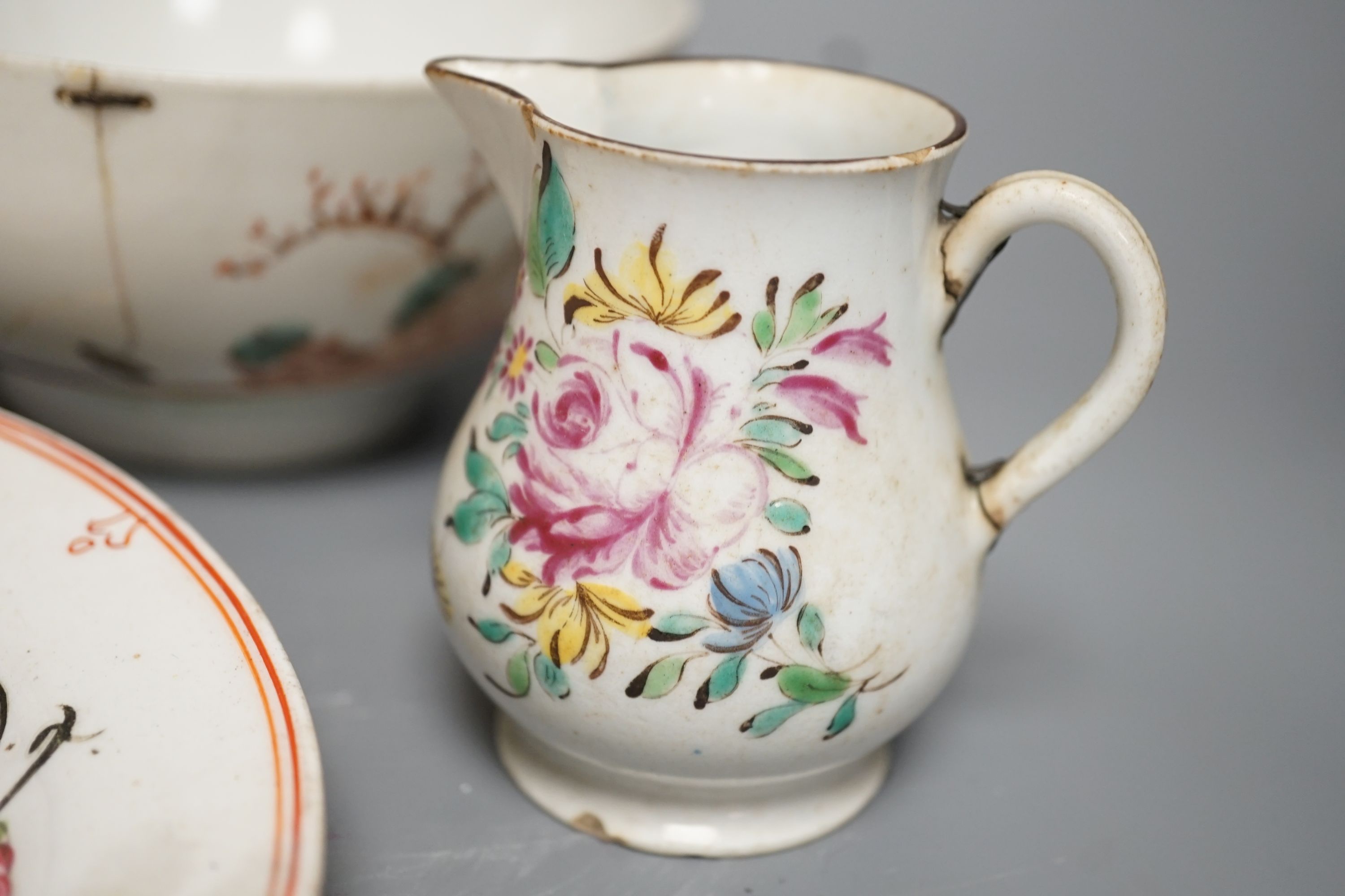 A group of 19th century Chinese famille rose and English chinoiserie tea wares